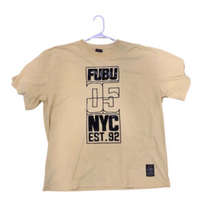 Authentic 1992 Men's XL Vintage FUBU T Shirt Yellow/Black